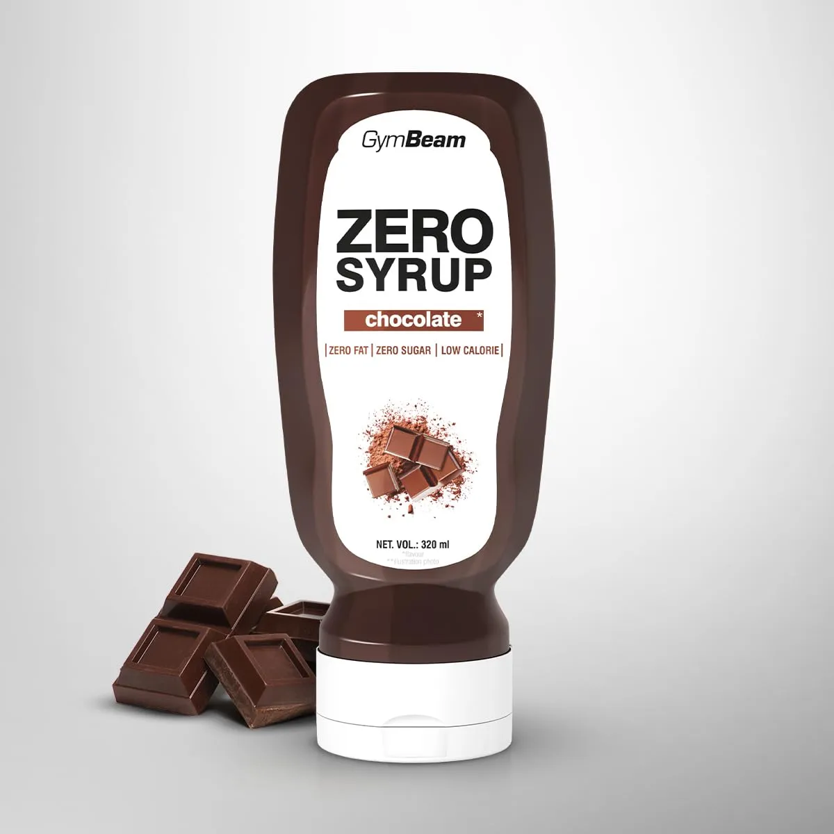 GymBeam Zero Syrup Schokolade 320ml zuckerfrei