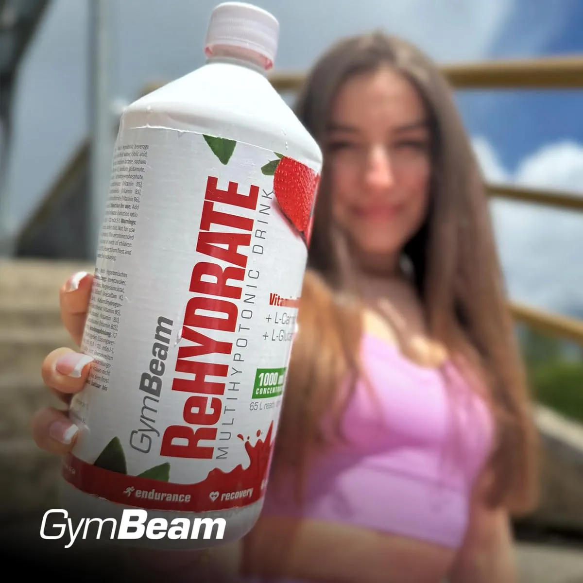 GymBeam ReHydrate Drink Apricot 1000ml hypotonisch