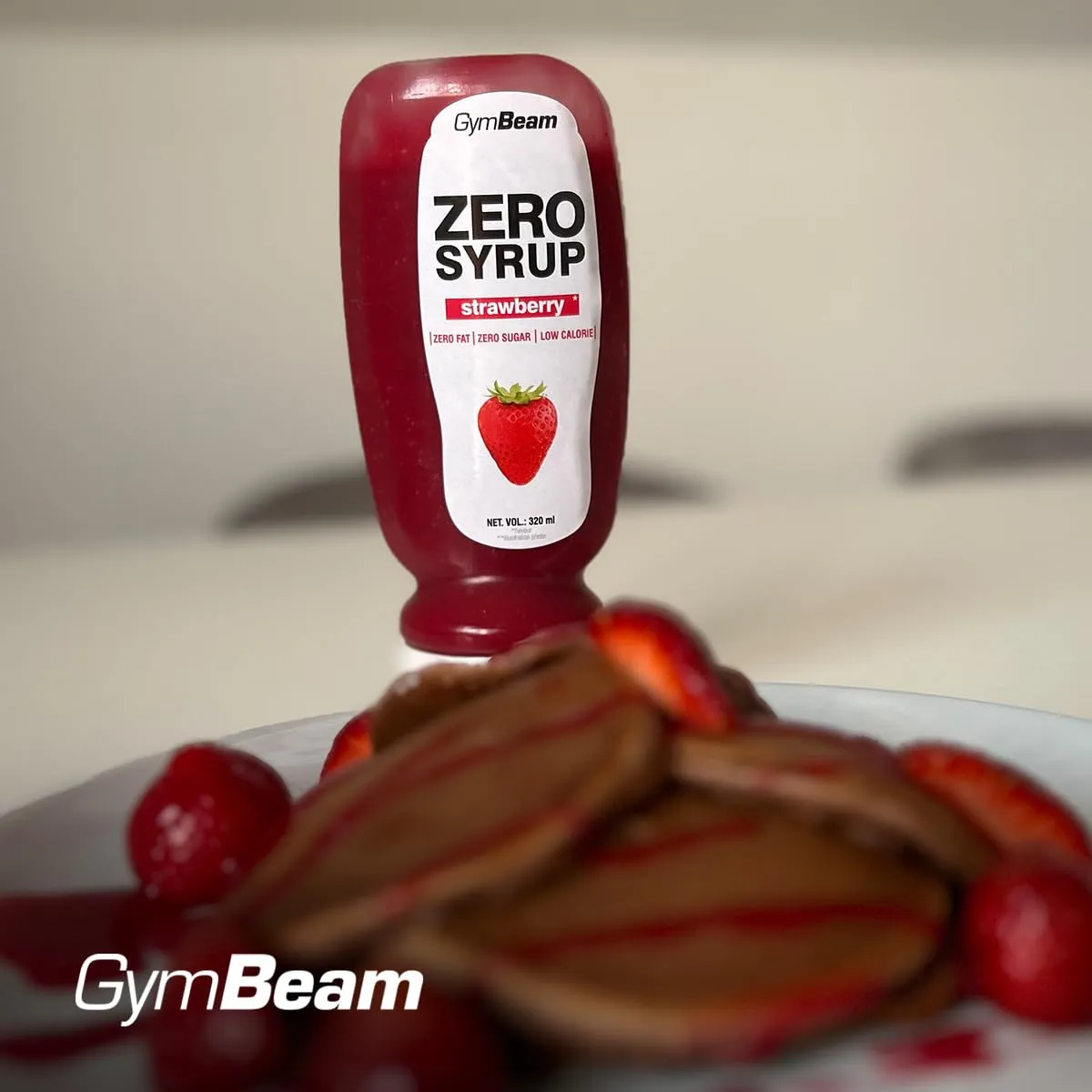 GymBeam Zero Syrup Erdbeere 320ml zuckerfrei