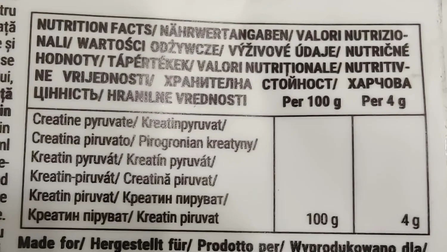 GymBeam Kreatinpyruvat Pulver 250g gut löslich
