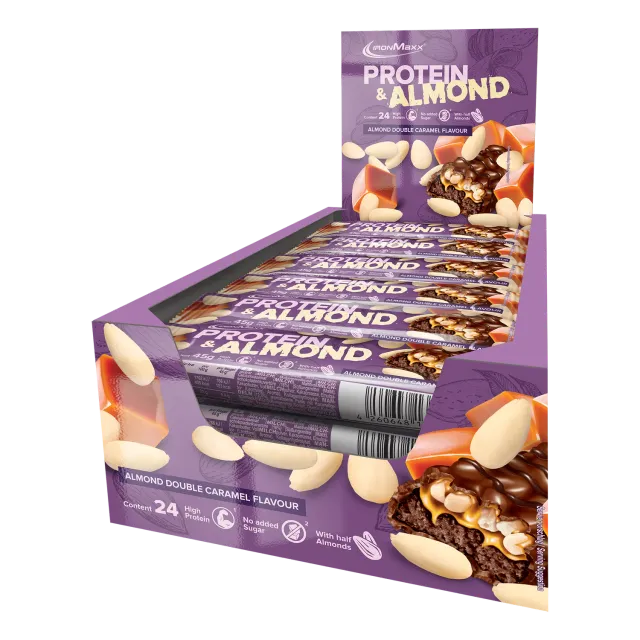 IronMaxx Protein & Almond Riegel 24x45g Almond Double Caramel