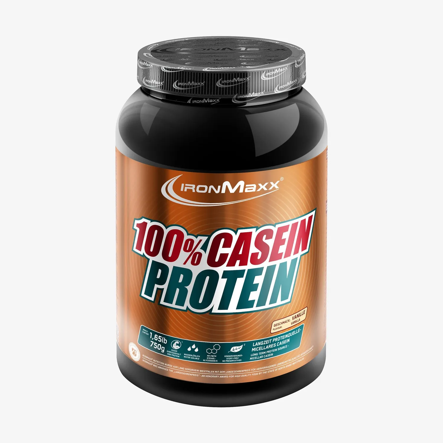 IronMaxx 100% Casein Protein Pulver 750g Vanille
