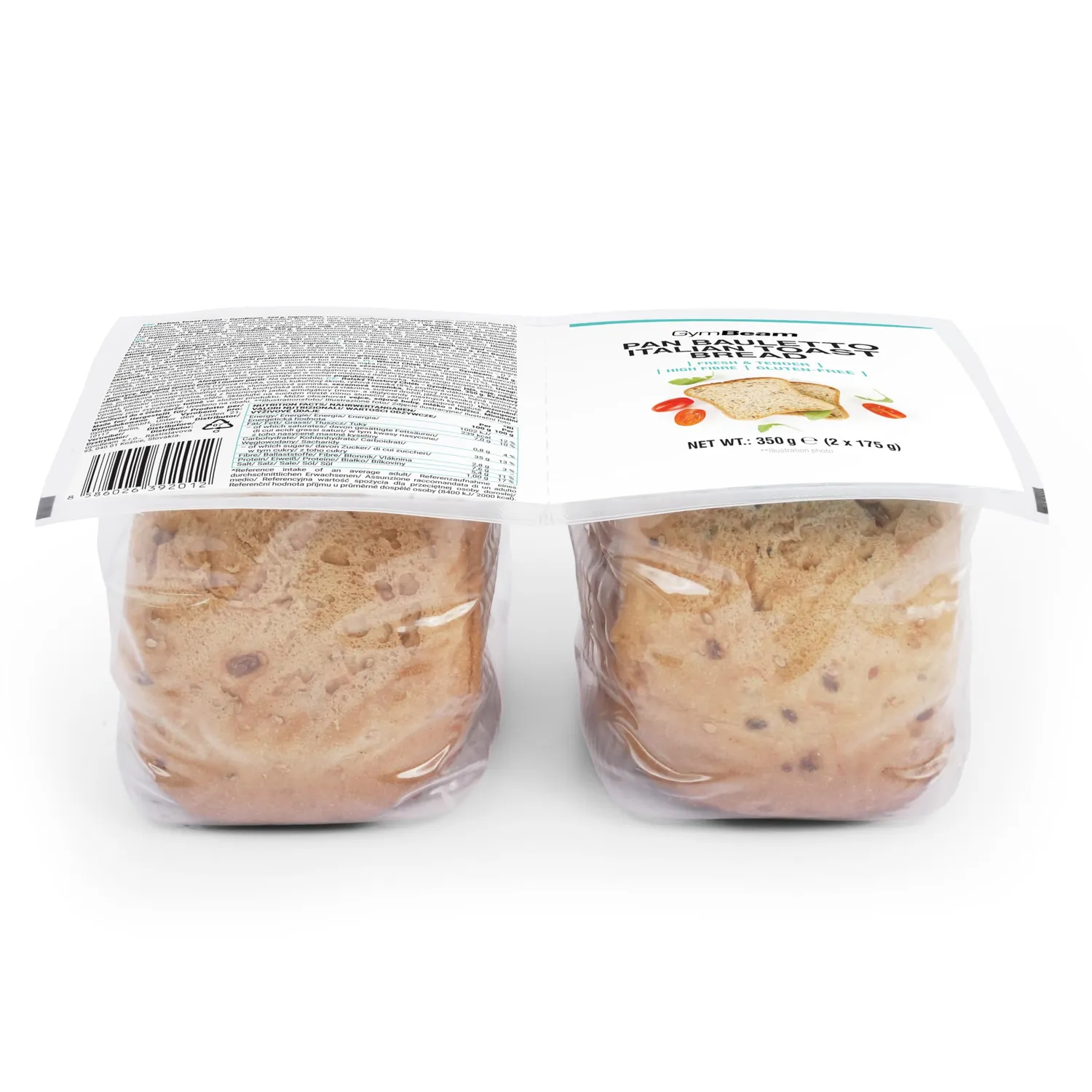 GymBeam Italienisches Toastbrot glutenfrei 350 g ballaststoffreich