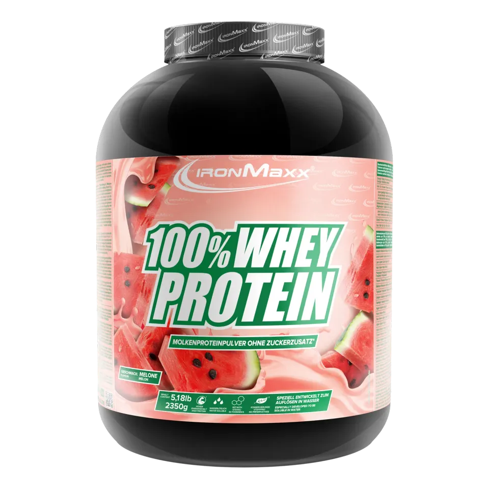 IronMaxx 100% Whey Protein Pulver 2350g Melone zuckerfrei