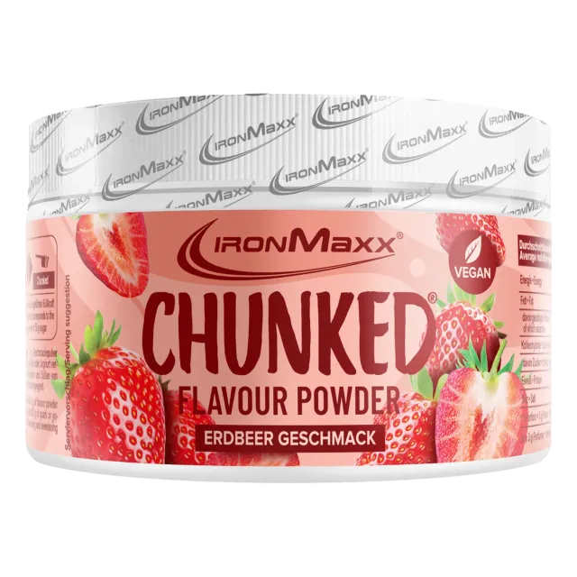 IronMaxx Chunked Geschmackspulver 150g Strawberry vegan