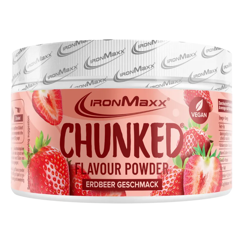 IronMaxx Chunked Geschmackspulver 150g Strawberry vegan