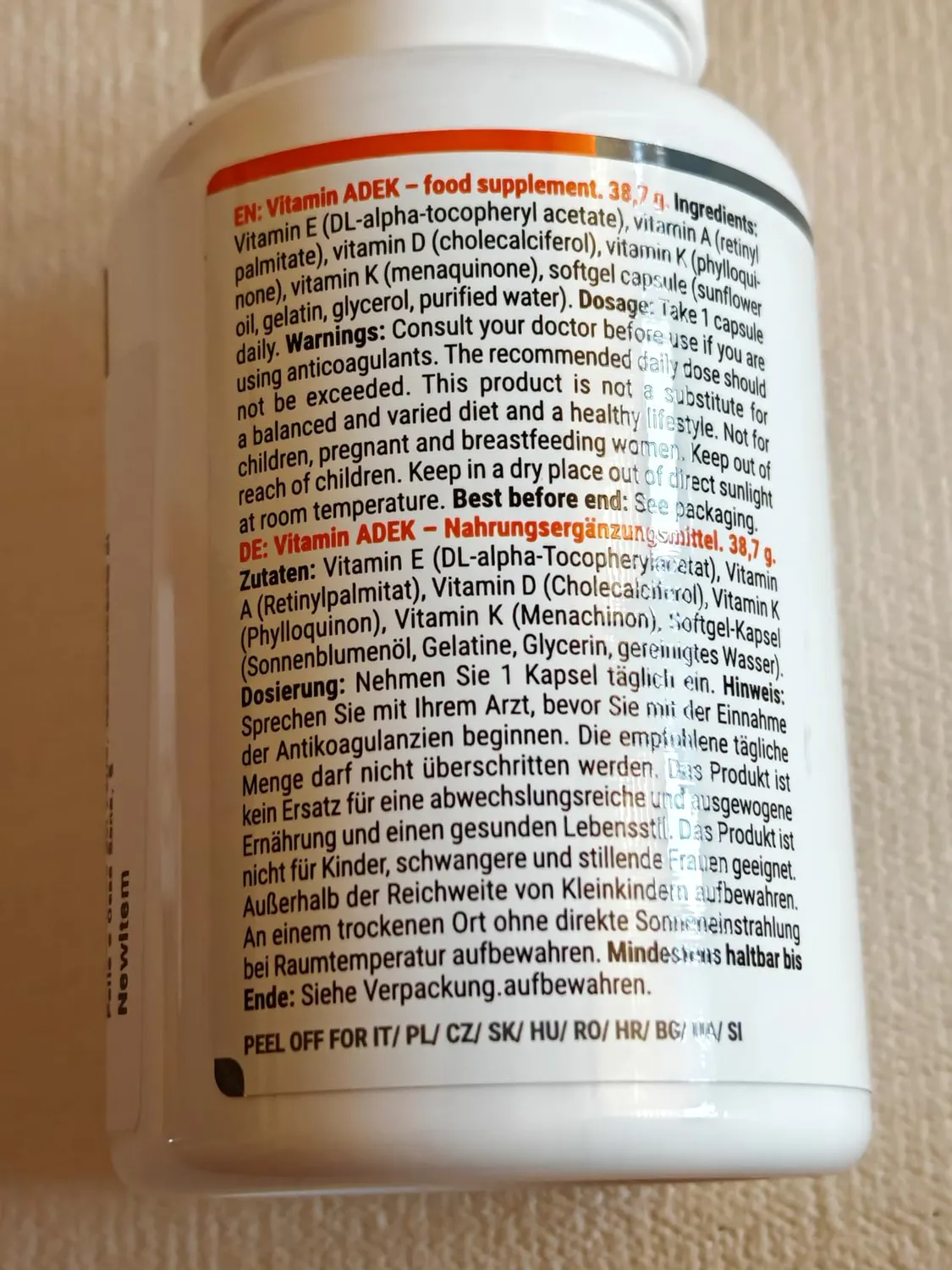 GymBeam Vitamin ADEK Kapseln 90 Stück fettlöslich