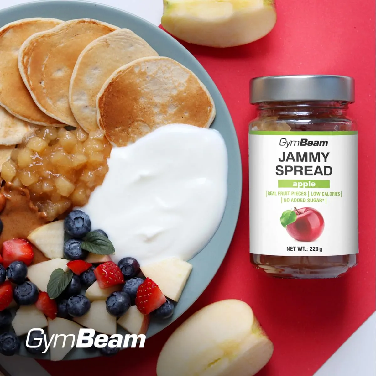 GymBeam Jammy Spread Aufstrich 220 g Apfel zuckerfrei