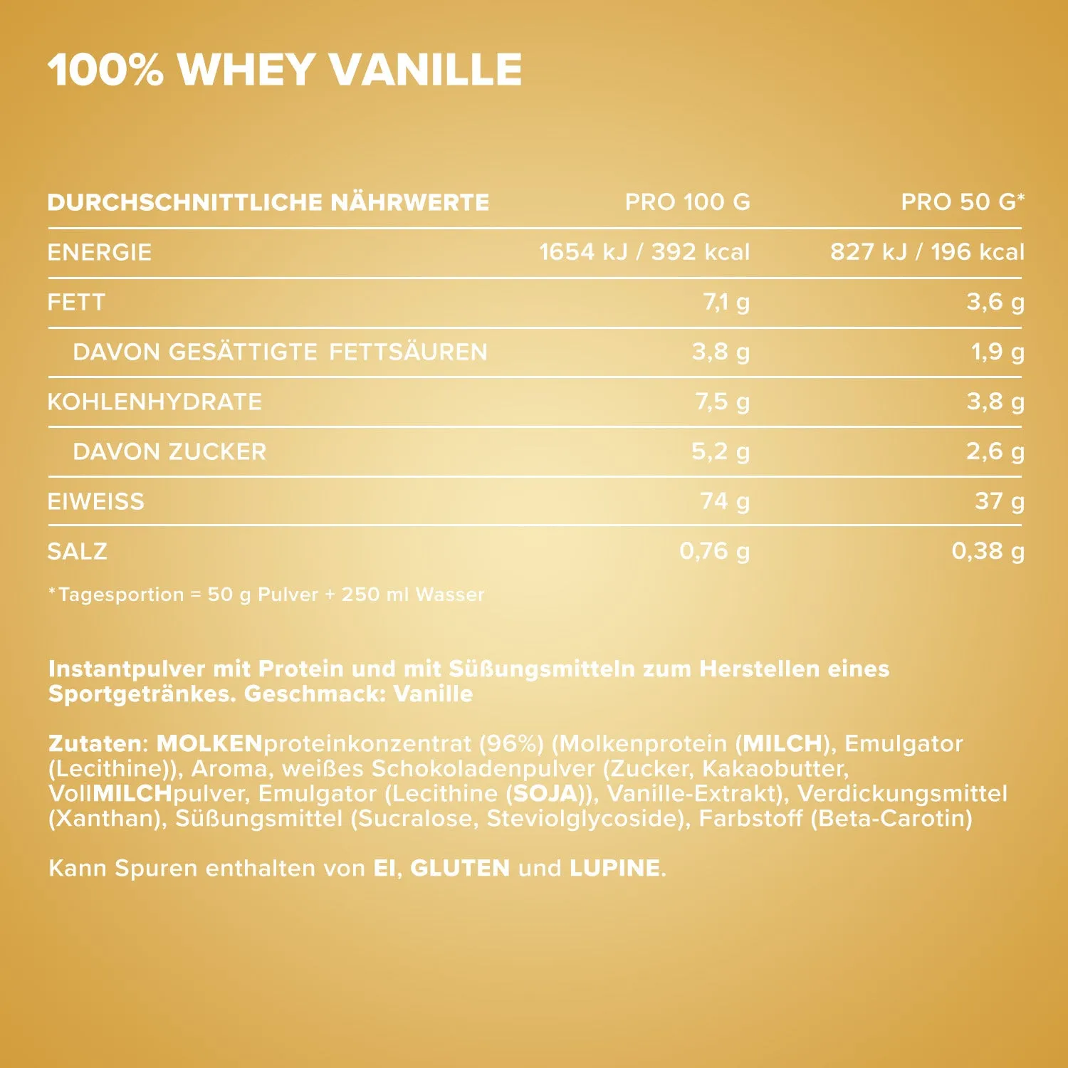 IronMaxx 100% Whey Protein Pulver 900g French Vanilla