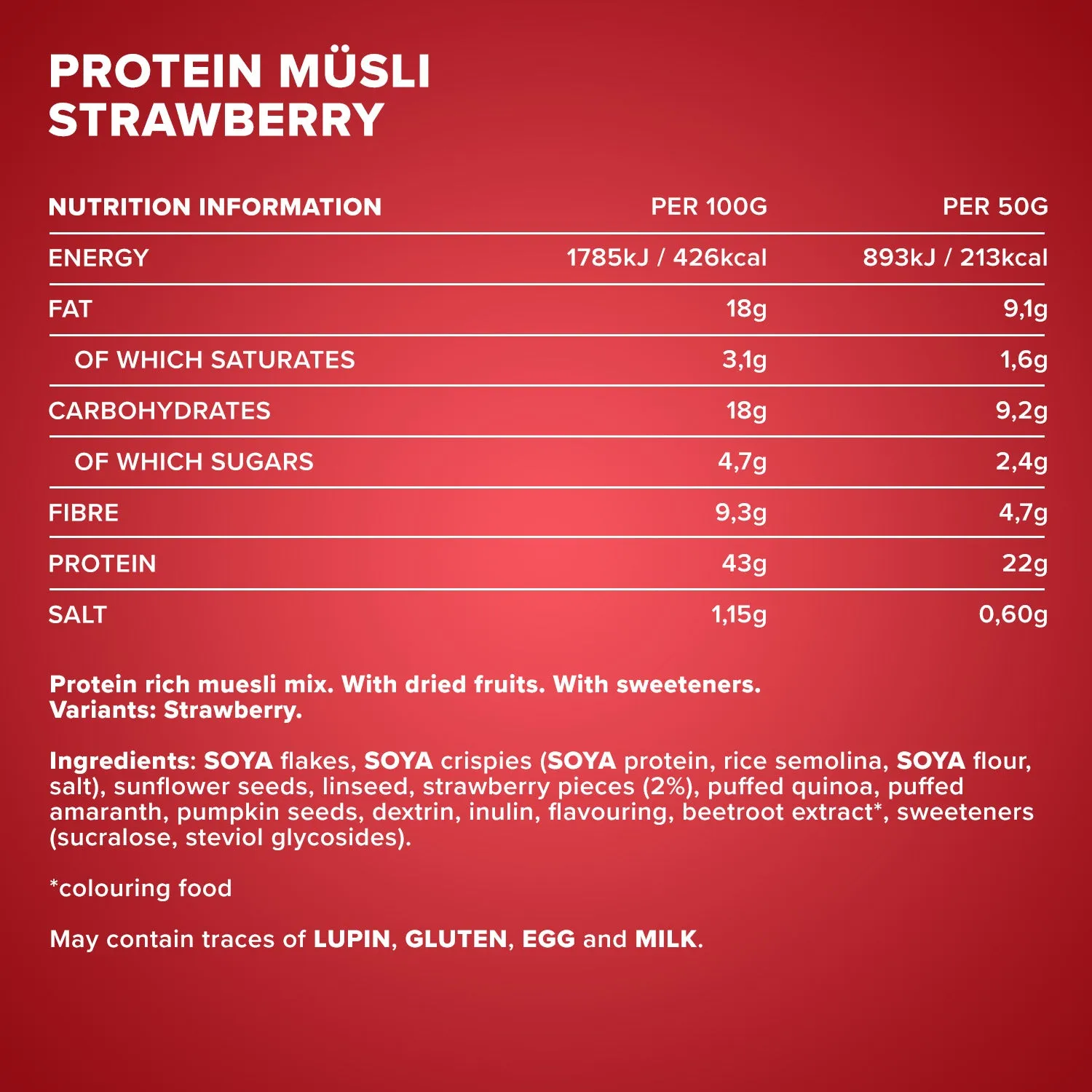 IronMaxx Protein Müsli Erdbeere 2000 g vegan