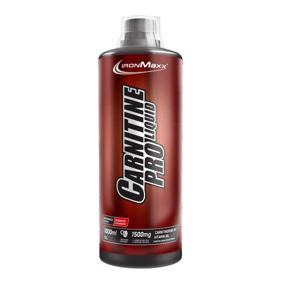 IronMaxx Carnitine Pro Liquid Erdbeere 1000ml fettfrei