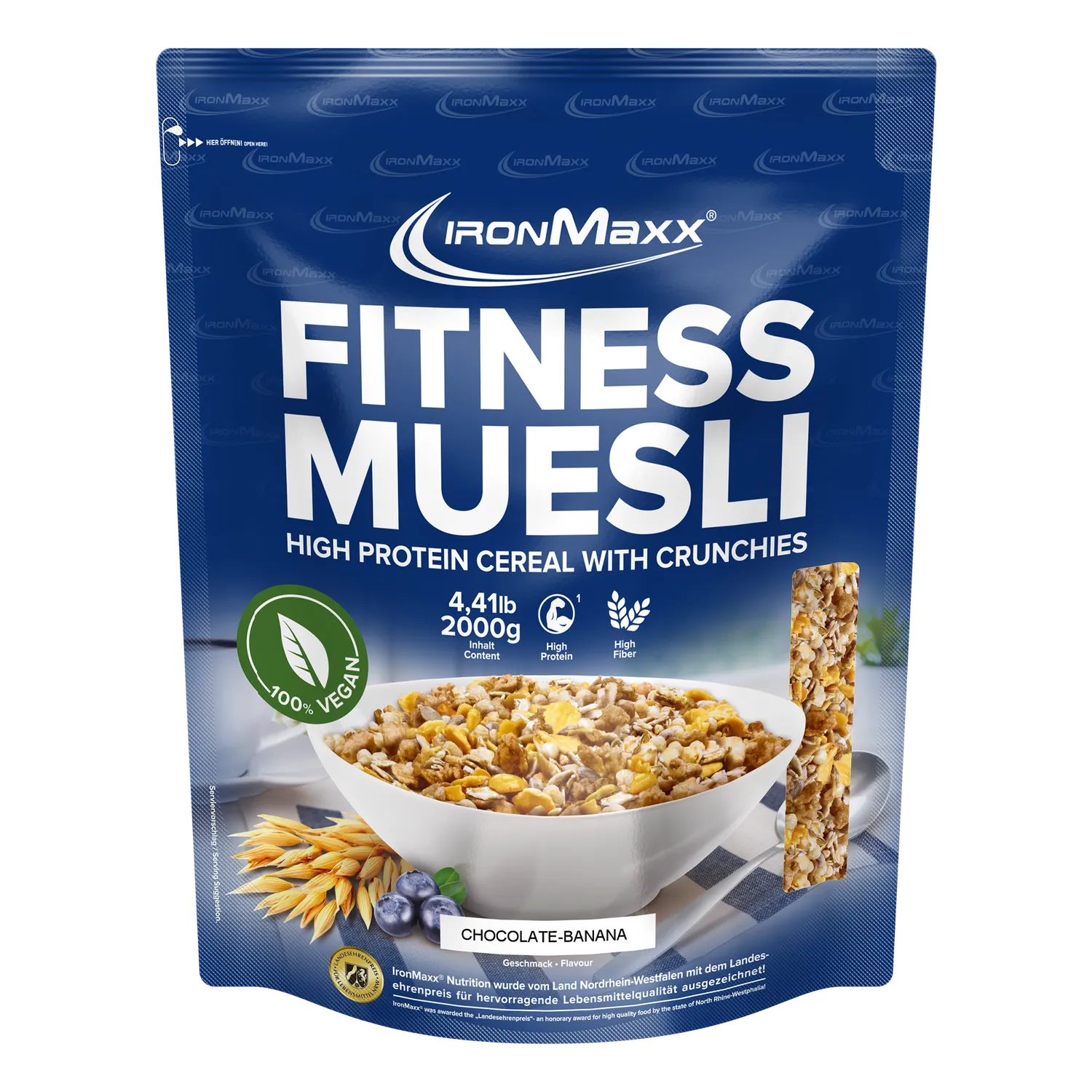 IronMaxx Fitness Müsli 2000g Chocolate proteinreich