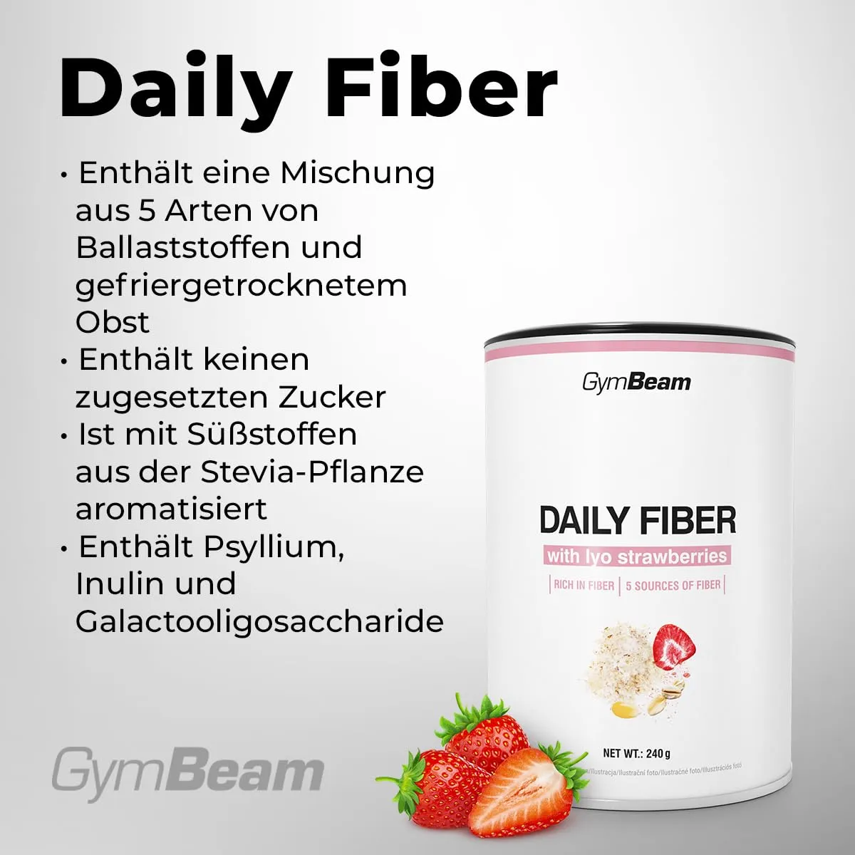 GymBeam Daily Fiber Ballaststoff Pulver 240 g