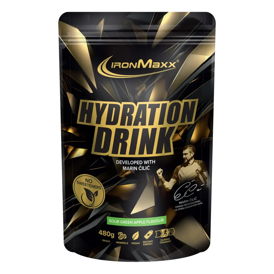 IronMaxx Hydration Drink Pulver 480g Sour Green Apple vegan
