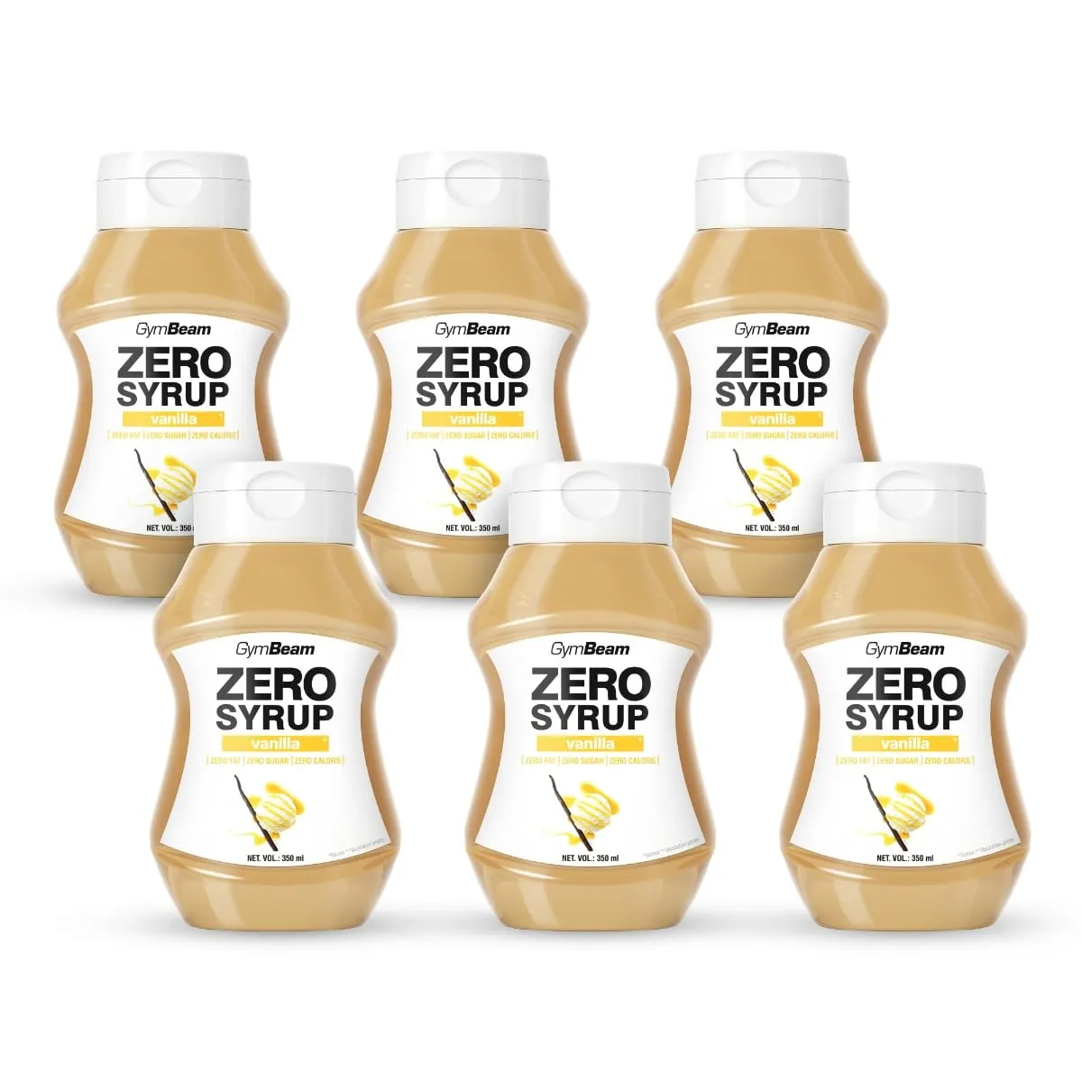 GymBeam Zero Syrup Vanille Sirup 3x320ml kalorienfrei