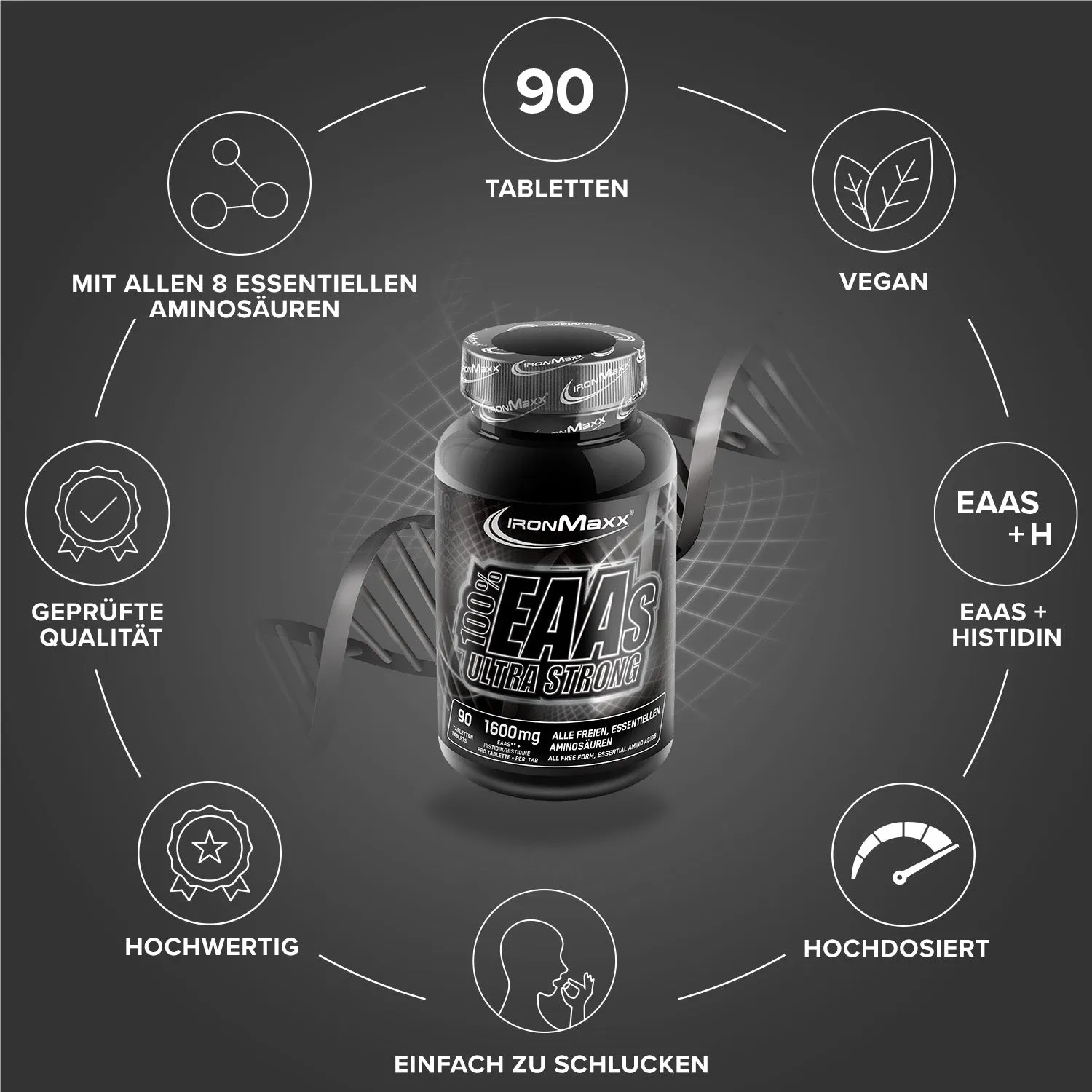 IronMaxx 100% EAAs Ultra Strong Tabletten 90 Stück