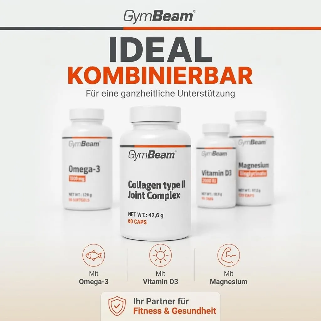 GymBeam Kollagen Typ II Kapseln 60 Stk mit Hyaluron