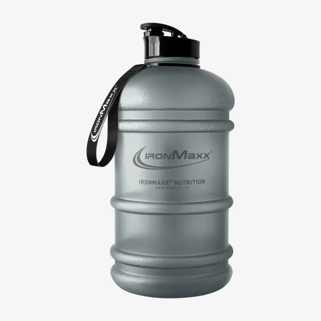 IronMaxx Water Gallon Trinkflasche 2200ml Frosted Ash Grey BPA-frei