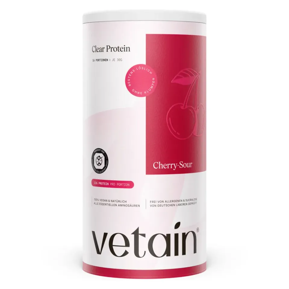 Vetain Vegan Clear Protein Pulver 480g leicht löslich