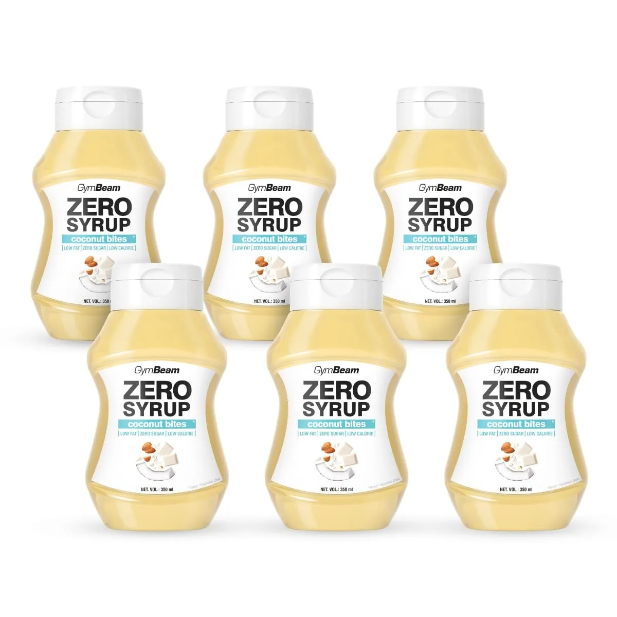 GymBeam Zero Syrup Coconut Bites Sirup 3x350ml zuckerfrei