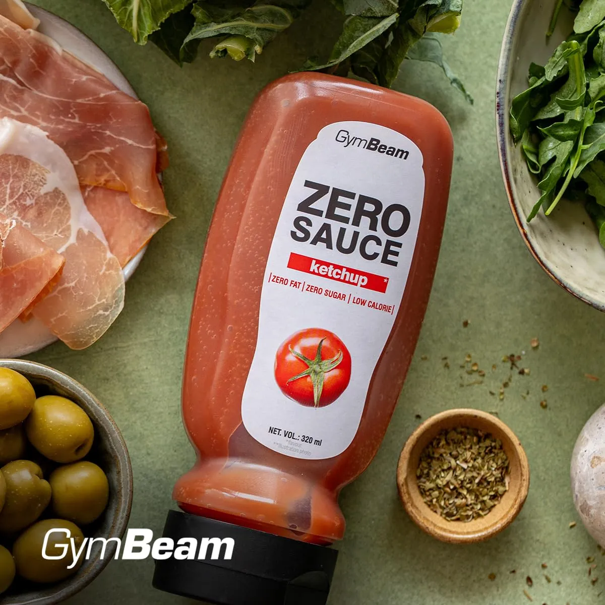 GymBeam ZERO Sauce Ketchup 320 ml vegan kalorienarm