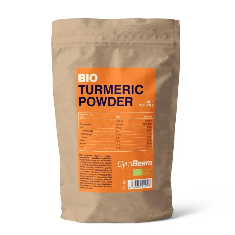 GymBeam Bio Kurkuma Pulver 250 g glutenfrei