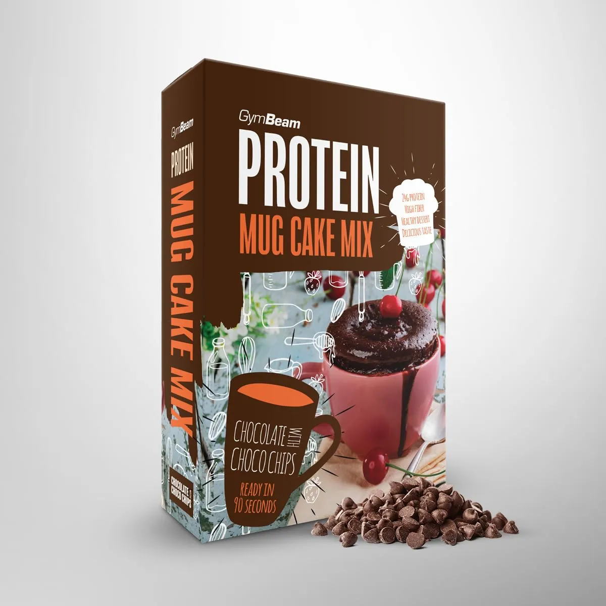 GymBeam Protein Mug Cake Mix 500g Chocolate Choco Chips