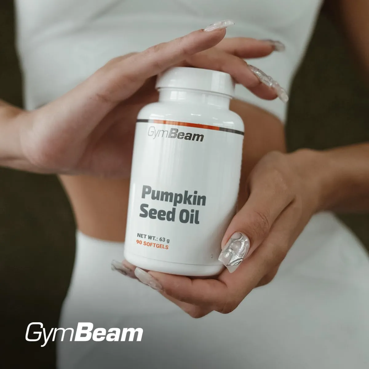 GymBeam Kürbiskernöl Kapseln 90 Stk kaltgepresst