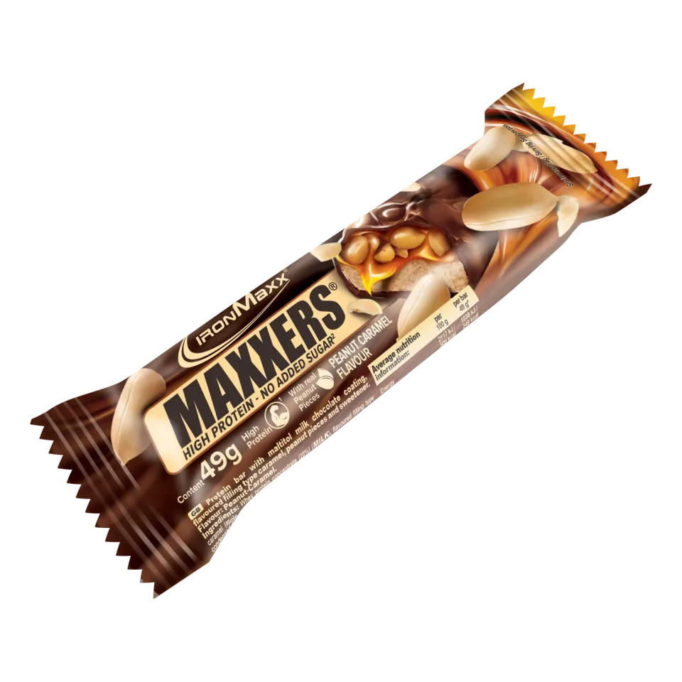 IronMaxx Maxxers Proteinriegel 49g Peanut Caramel ohne Zucker