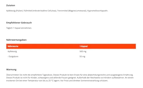 GymBeam Apfelessig Kapseln 90 caps 500 mg
