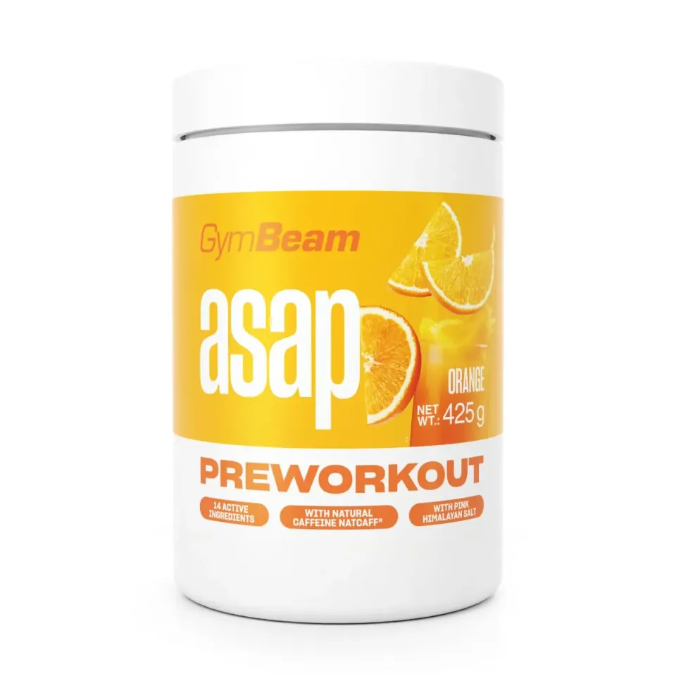 GymBeam ASAP Pre-Workout Booster Orange 425g vegan
