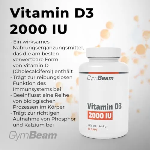 GymBeam Vitamin D3 2000 IU Kapseln 60 caps