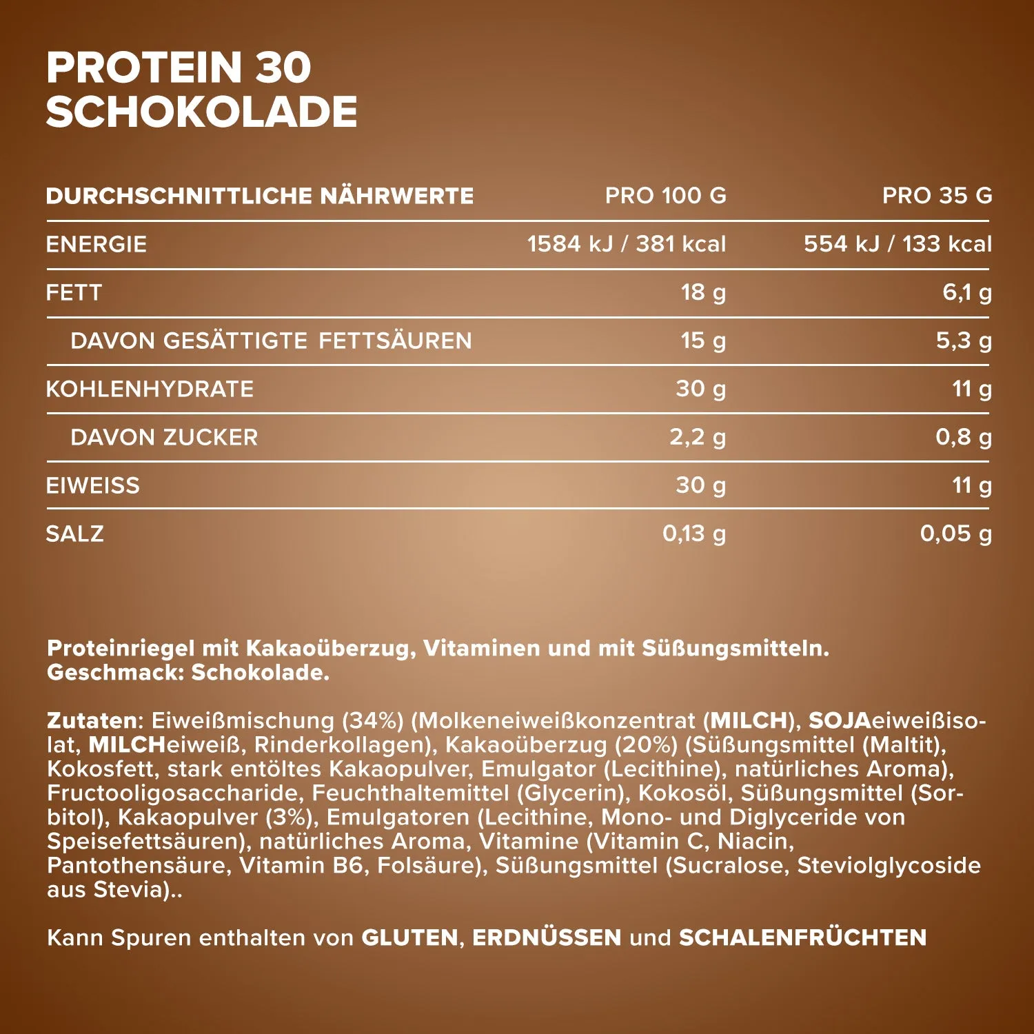 IronMaxx Protein 30 Riegel Schokolade 24x35g