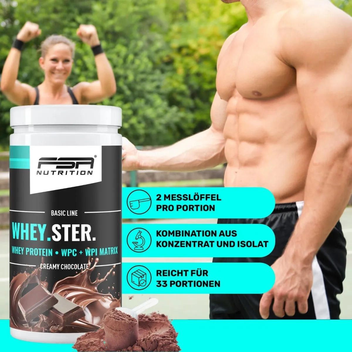 FSA Nutrition WHEY.STER. Whey Proteinpulver Creamy Chocolate