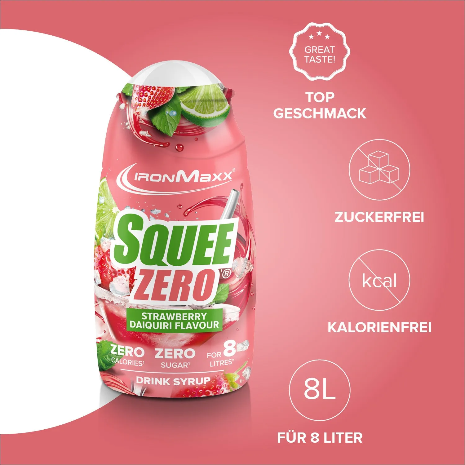 IronMaxx SqueeZero Sirup Strawberry Daiquiri 65ml zuckerfrei