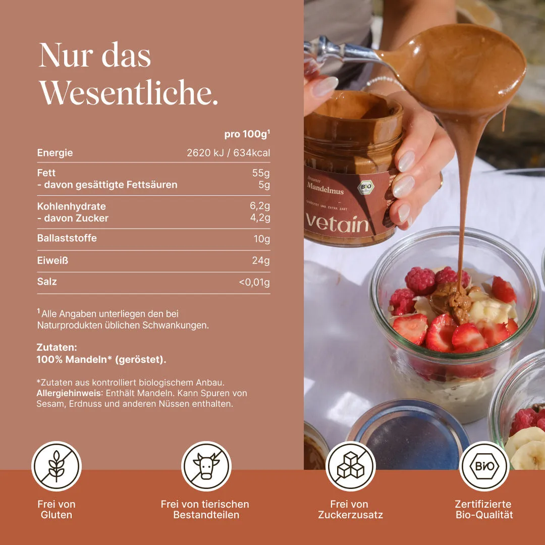 Vetain Bio Mandelmus braun 200g cremig