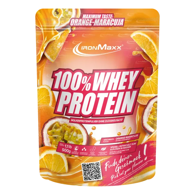 IronMaxx 100% Whey Protein Orange Maracuja 500 g fruchtig