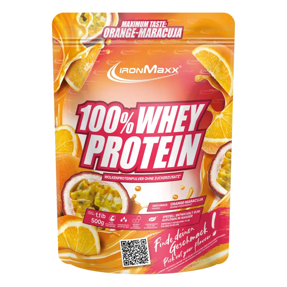 IronMaxx 100% Whey Protein Orange Maracuja 500 g fruchtig