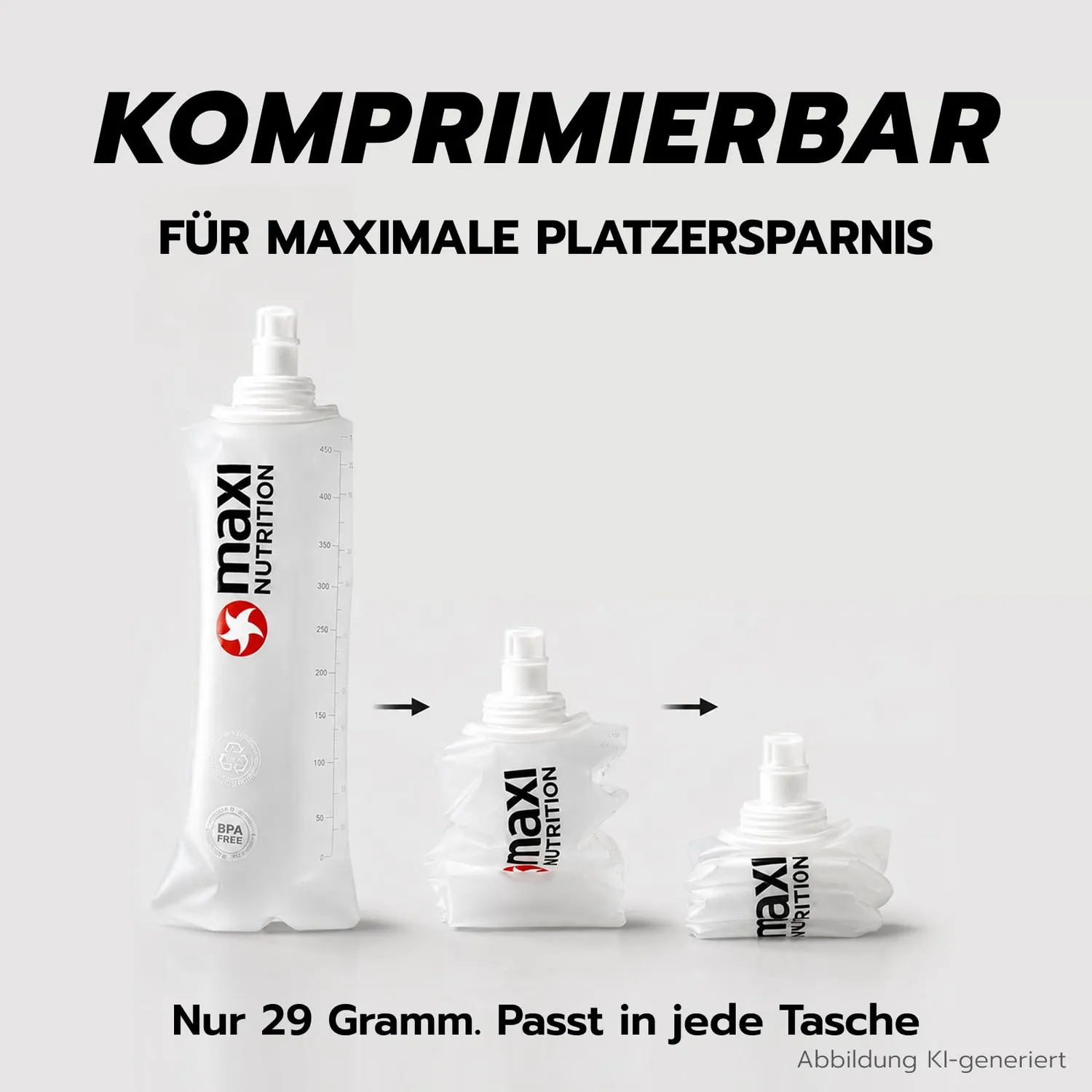 MaxiNutrition Soft Flask 500 ml faltbare Trinkflasche