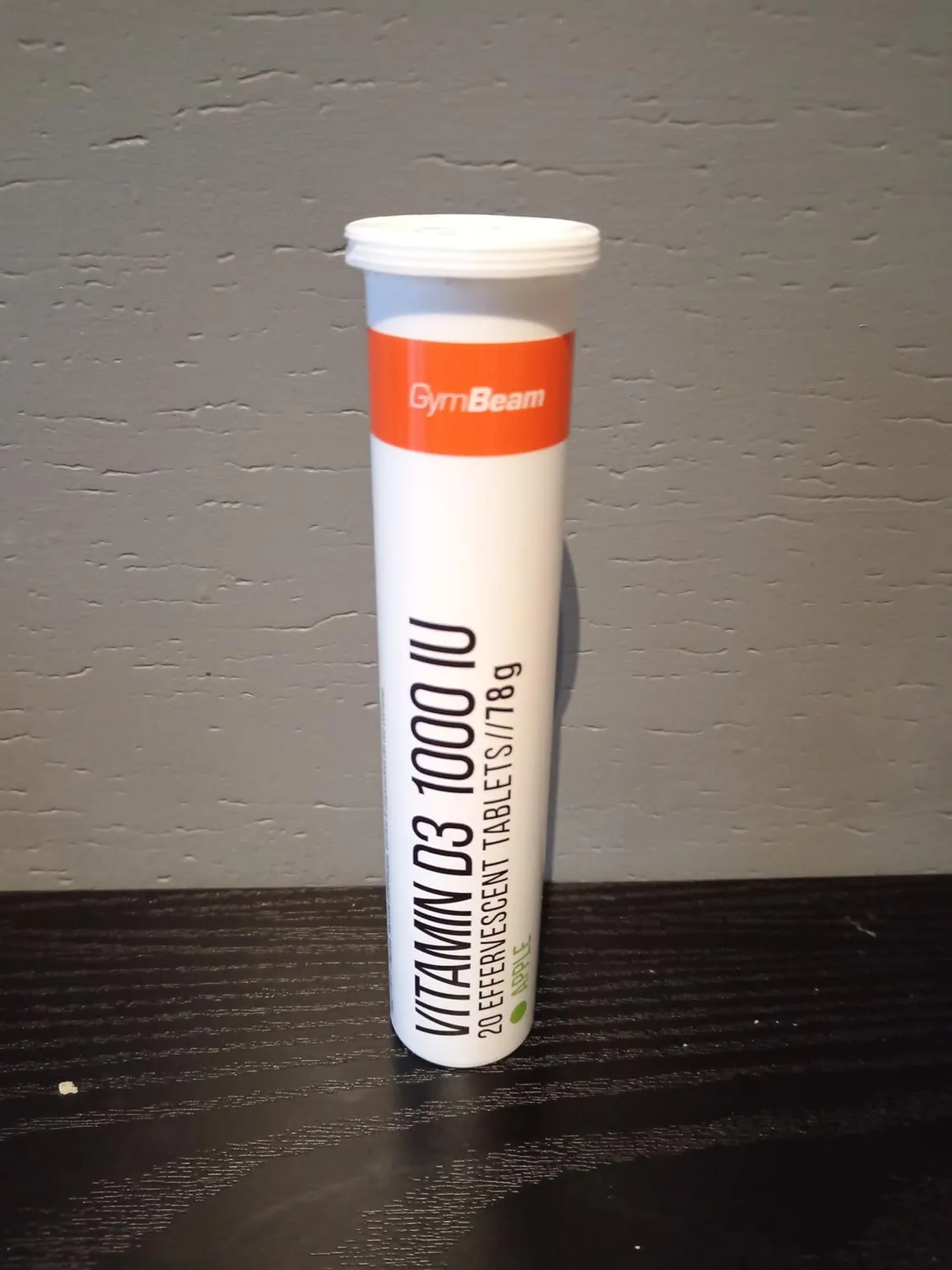 GymBeam Vitamin D3 Brausetabletten 1000 IE 20 Tabs Zitrone