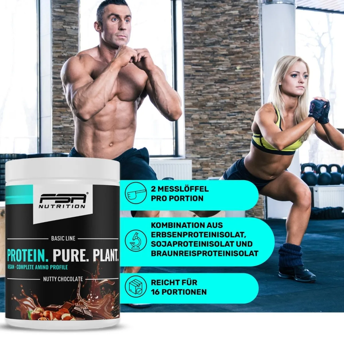 FSA Nutrition Pure Plant Protein Nutty Chocolate vegan