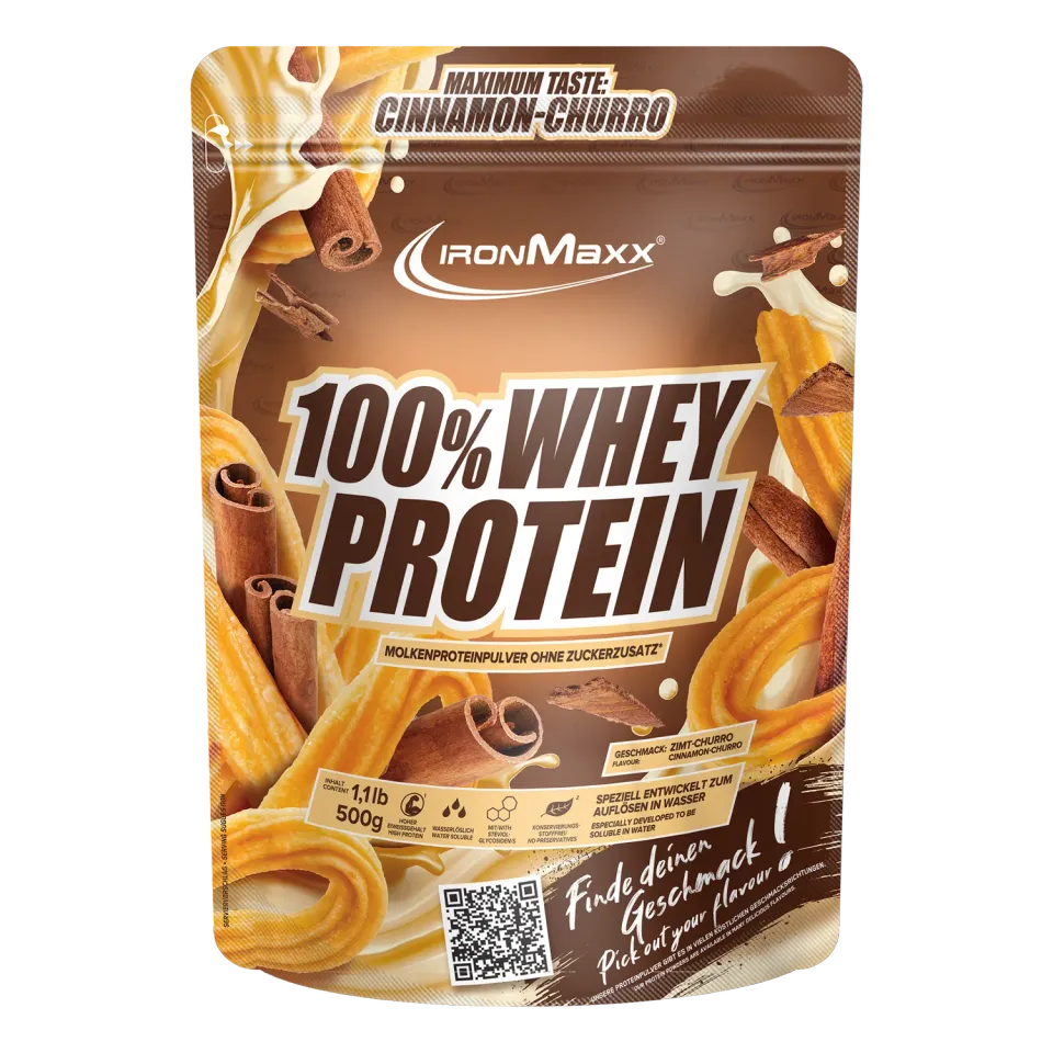 IronMaxx 100% Whey Protein Cinnamon Churro 500g zuckerfrei