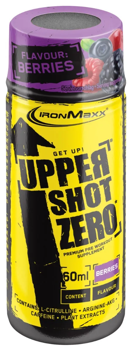IronMaxx Upper Shot Zero Booster Berries 12x60ml koffeinhaltig