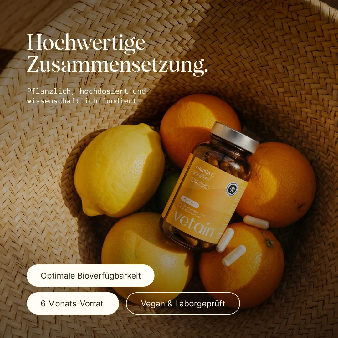 VETAIN Buffered Vitamin C Kapseln 365 Stück magenschonend