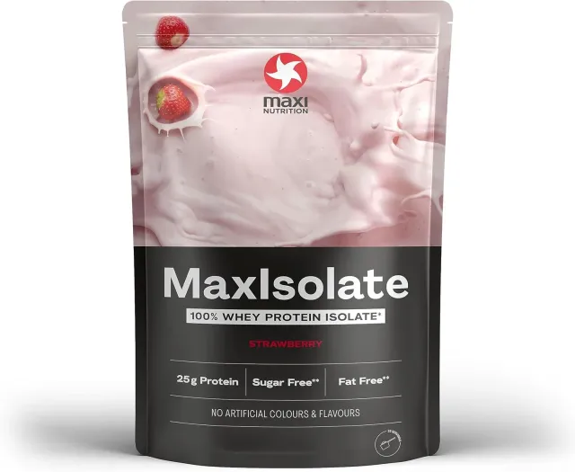 MaxiNutrition MaxIsolate Whey Isolat Erdbeere 1 kg zuckerarm