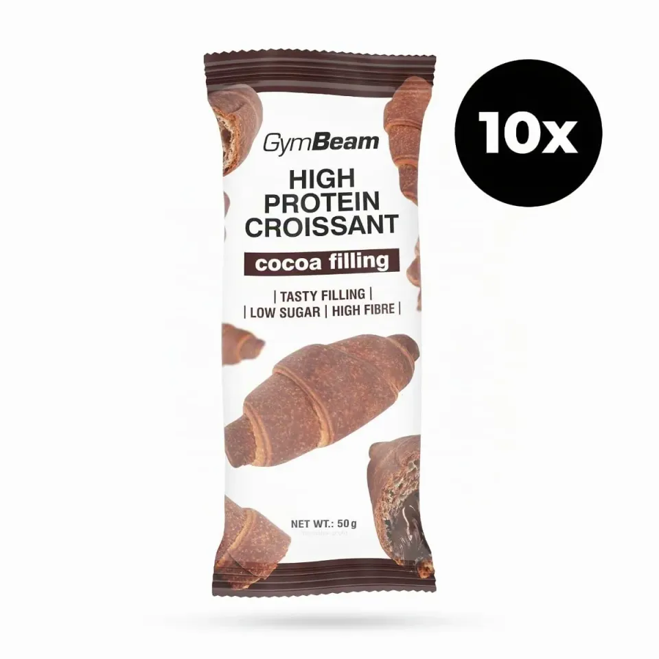 GymBeam Protein Croissant Kakao 10 x 50 g zuckerarm