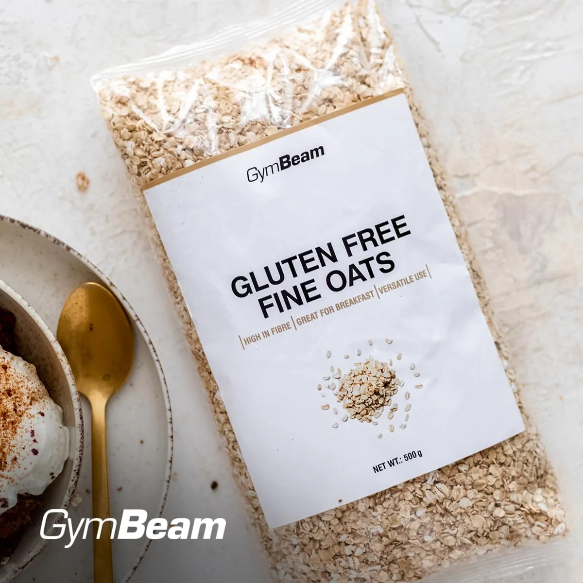 GymBeam Haferflocken glutenfrei fein gemahlen 500g Porridge