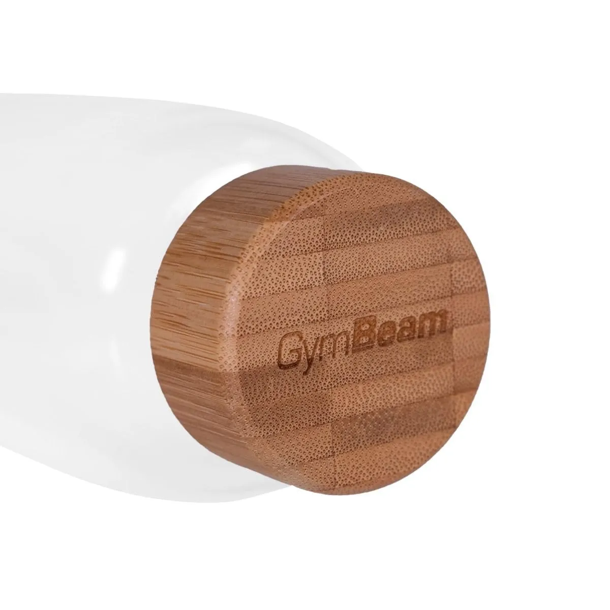 GymBeam Trinkflasche Glasflasche 600 ml Bambusdeckel