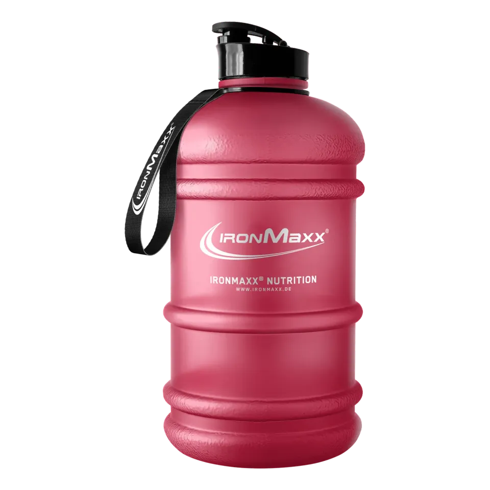 IronMaxx Water Gallon Trinkflasche 2200ml Matt Rot