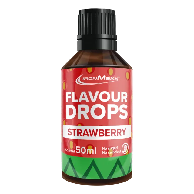IronMaxx Flavour Drops Erdbeere 50ml zuckerfrei vegan